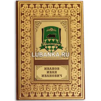 Именной ежедневник для мужчины «ФК Краснодар»